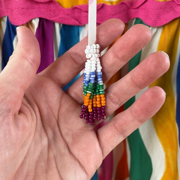 Farm Rio Women's Dancing Stripe Maxi Skirt Size M - Picture 5 of 9